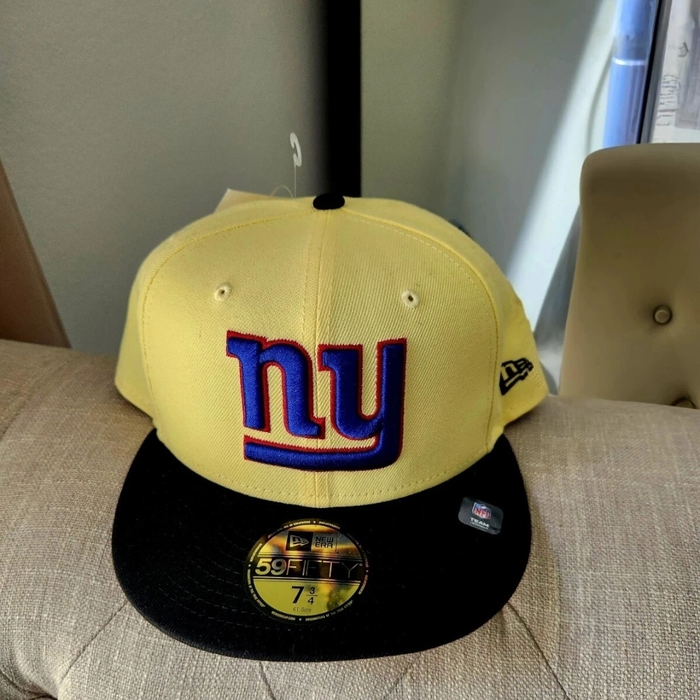 NY Giants New Era Yellow Cap with Red and Blue Accents